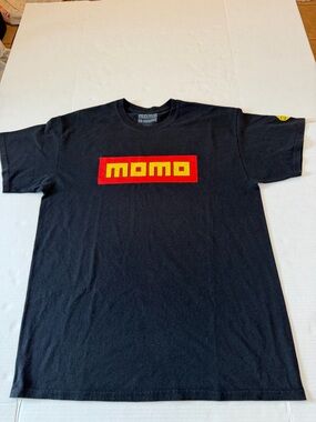 Puma Black T‑Shirt with Red Box and Yellow MOMO Logo